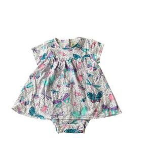 Colorful Butterfly Print Dress for Kids